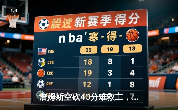 詹姆斯空砍40分难救主，湖人加时惜败凯尔特人迎来三连败 - 4